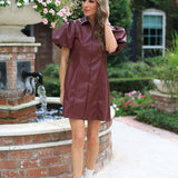 MODERN METROPOLIS VEGAN LEATHER DRESS
