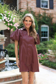 MODERN METROPOLIS VEGAN LEATHER DRESS