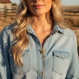 LONE STAR GOLD LARIAT NECKLACE
