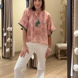 SWEET INTENTIONS PALE PINK TASSLE BLOUSE