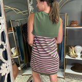 ALL TIED UP CARDIGAN STRIPED DRESS