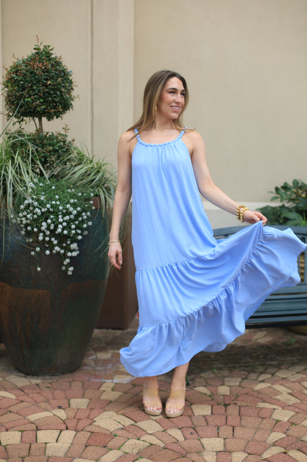 FEELING GIDDY SKY BLUE MAXI DRESS