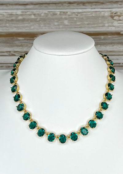 OH SO TRACIE CRYSTAL NECKLACE - PEACOCK