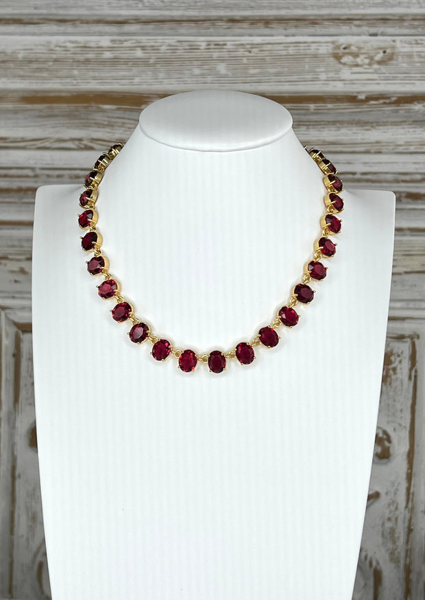 OH SO TRACIE CRYSTAL NECKLACE - RUBY