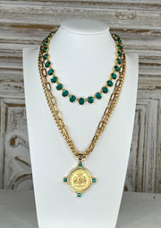 OH SO TRACIE GOLD COIN NECKLACE - CHAMPAGNE