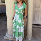 LOVE AT FIRST BLOOM PRINT MIDI DRESS