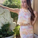 FOUND TREASURES FLORAL EMBELLISHED SKIRT