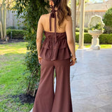 ALL THE FEELS CHOCOLATE PANT SET