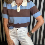 BOUND TO HAPPEN STRIPE SWEATER TOP