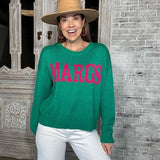 GIRLS NIGHT KELLY GREEN MARGS SWEATER
