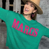 GIRLS NIGHT KELLY GREEN MARGS SWEATER