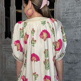 BREEZY CHIC FLORAL PRINT BLOUSE