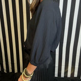 TWIST OF FATE BLACK LONG SLEEVE BLOUSE