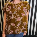 FOUND HER BALANCE CAMEL PRINTED TOP