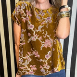 FOUND HER BALANCE CAMEL PRINTED TOP