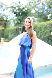 MOONLIT LAGOON OMBRE MAXI SKIRT