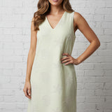 ONLINE EXCLUSIVE:  SEASIDE ESCAPE EMBROIDERED SLEEVELESS DRESS