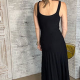 CUT TO PERFECTION BLACK SWEATER DRESS
