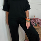 SOMETHING COZY BLACK CASUAL PANTS
