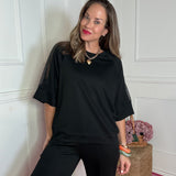 SOMETHING COZY BLACK CASUAL PANTS