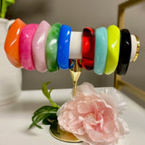 ALL THE RAGE LUCITE BRACELETS - ASSORTED COLORS