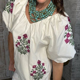 DREAMY DESIGNS EMBROIDERED BLOUSE