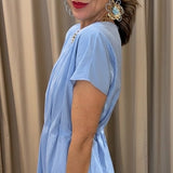 CHERISHED MOMENT SKY BLUE MIDI DRESS