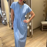 CHERISHED MOMENT SKY BLUE MIDI DRESS