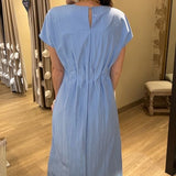 CHERISHED MOMENT SKY BLUE MIDI DRESS