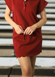 CASUAL PARTY SCALLOP SKIRT WITH HIDDEN SHORTS - BLACK, BURGUNDY OR OLIVE
