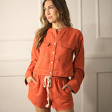HAD ME BY HALFTIME BURNT ORANGE JACKET