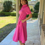 PURSUIT OF HAPPINESS PINK MIDI DRESS