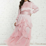 SWEETER DAYS AHEAD PINK RUFFLE DRESS