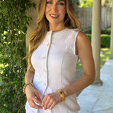 EVENING STROLLS WHITE DENIM SHORTS