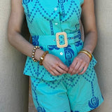 PALMS AWAY EMBROIDERED SHORTS