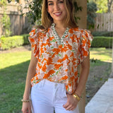 SWEET SUNSHINE FLORAL PRINT TOP