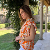 SWEET SUNSHINE FLORAL PRINT TOP