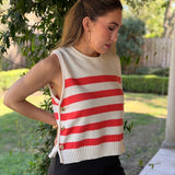 STRIPE A POSE ORANGE STRIPE SWEATER