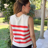 STRIPE A POSE ORANGE STRIPE SWEATER