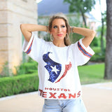 GAME DAY VIBES SEQUIN JERSEY - RED, WHITE OR BLUE