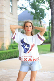 GAME DAY VIBES SEQUIN JERSEY - RED, WHITE OR BLUE