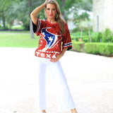 GAME DAY VIBES SEQUIN JERSEY - RED, WHITE OR BLUE