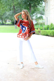 GAME DAY VIBES SEQUIN JERSEY - RED, WHITE OR BLUE