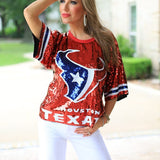GAME DAY VIBES SEQUIN JERSEY - RED, WHITE OR BLUE