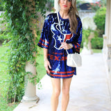 ARE YOU READY FOR SOME FOOTBALL SEQUIN TEXANS DRESS