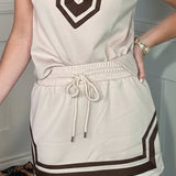 CASUAL COMFORTS TAUPE KNIT SKORT
