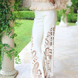 CAUGHT YOUR ATTENTION HIGH RISE LACE WIDE LEG PANTS