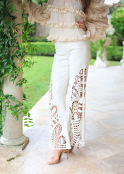 CAUGHT YOUR ATTENTION HIGH RISE LACE WIDE LEG PANTS