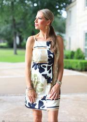 ROUND TRIP TICKET PRINT MINI DRESS