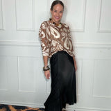 YOLLY ITALIAN SATIN SKIRT - BLACK, GREEN OR GREY